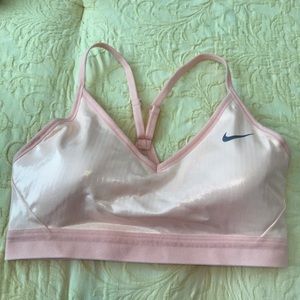 Holographic pink Nike sports bra